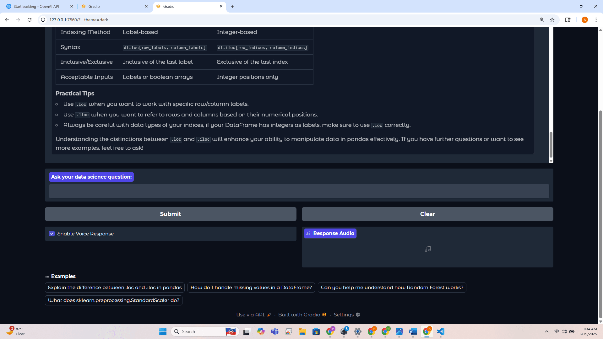Ai-Helper data science Assistant with text to voice